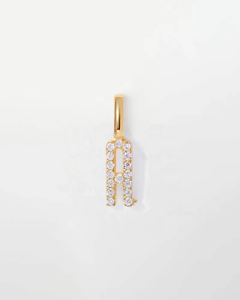 Edge of Ember Initial | Style | Triple Initial Necklace - Gold